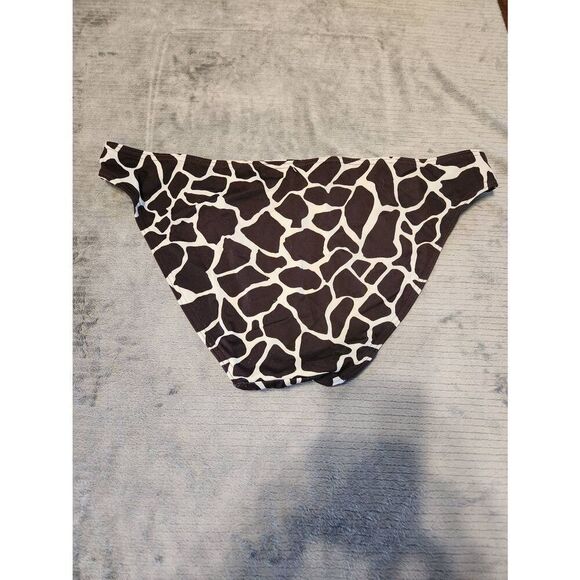 Victoria's Secret Swim XL Scoop Bikini Bottom Brown White Giraffe Print - Picture 3 of 3